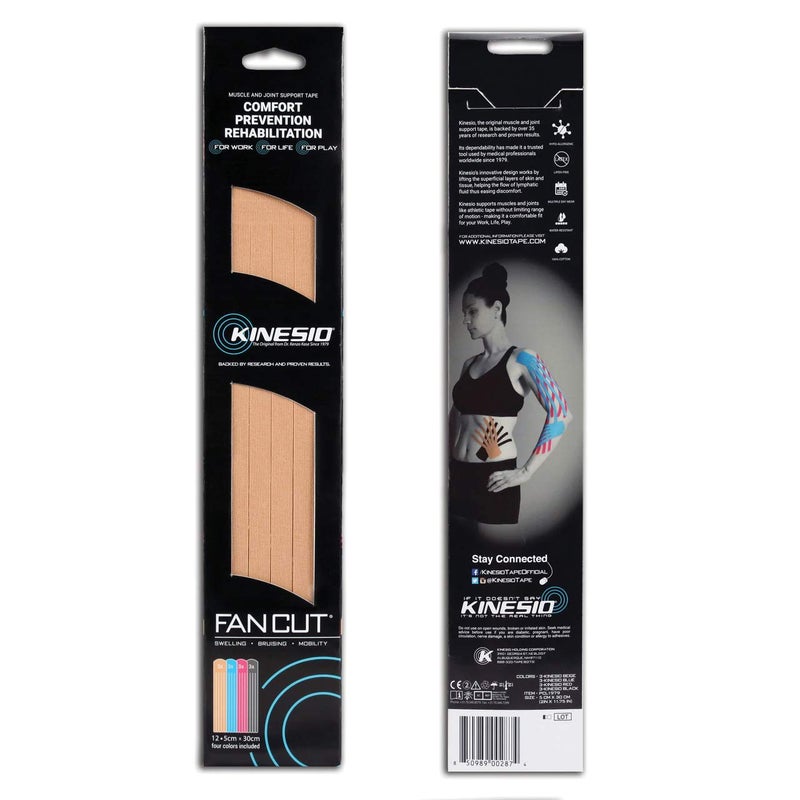 Kinesio Classic Fan Cut Edema Strips 12 Pack